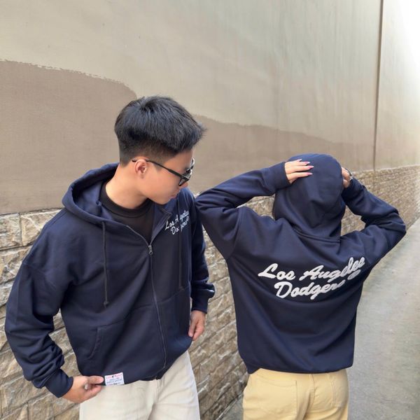 965 - Áo Khoác Zip New Era New York Los Angeles Dodgers Navy - 17224369