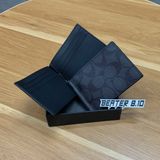 826 - Ví Coach Nam Nữ Đựng Thẻ Dáng Mỏng Kẹp Tiền – Signature Canvas 