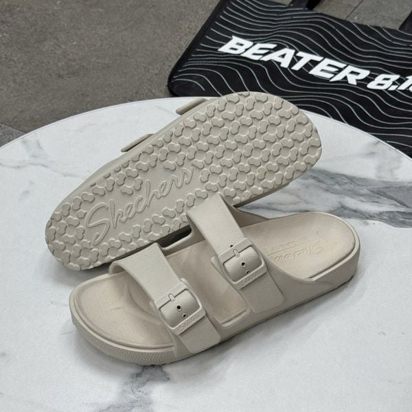 671 - Dép Sandal Skechers Birkenstock Foamies 2.0 màu Beige - 111590-WHT