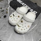 418 - Dép Sandal Clog Unisex Crocs Classic (Black/ White/ Bone/ Blue)