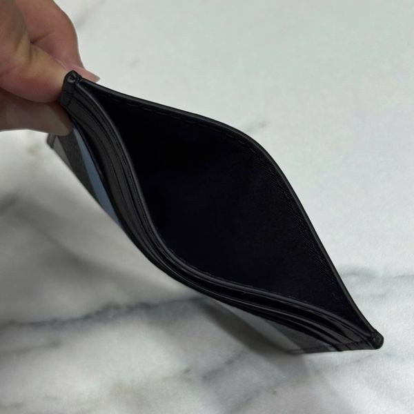 836 - Ví Coach Slim Card Case With Stripe Print - C1608