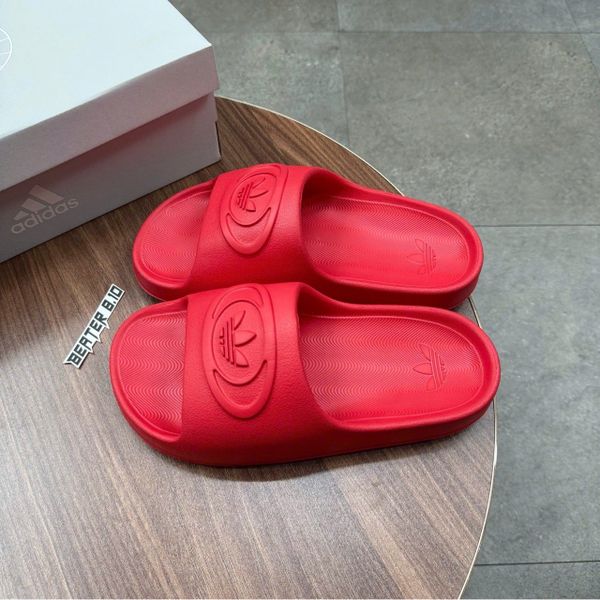 917 - Dép Adidas Adilette Trefoil Badge Slide Green - Red