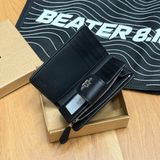 844 -  Ví Coach Medium Corner Zip Wallet In Signature Canvas Black - C0082