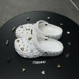 419 - Dép Sandal Clog Unisex Crocs Classic Geometric (Black/ White/ Grey/ Brown/ Beige)