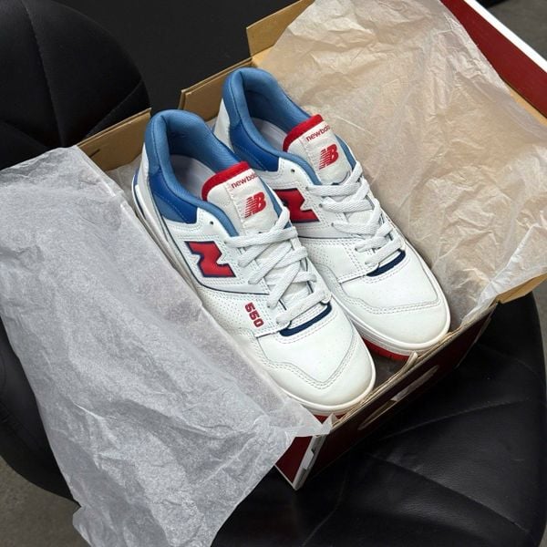 192 - Giày New Balance 550 White True Red Atlactic Blue - BB550NCH