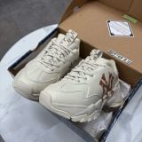 540 - Giày MLB BigBall Chunky Classic Monogram New York Yankees màu nâu - 3ASHBMN3N-50IVS