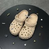 419 - Dép Sandal Clog Unisex Crocs Classic Geometric (Black/ White/ Grey/ Brown/ Beige)