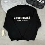 1028 - Áo Sweater Fear of God Essentials Fleece 'Black' Crewneck - 192HO246260F
