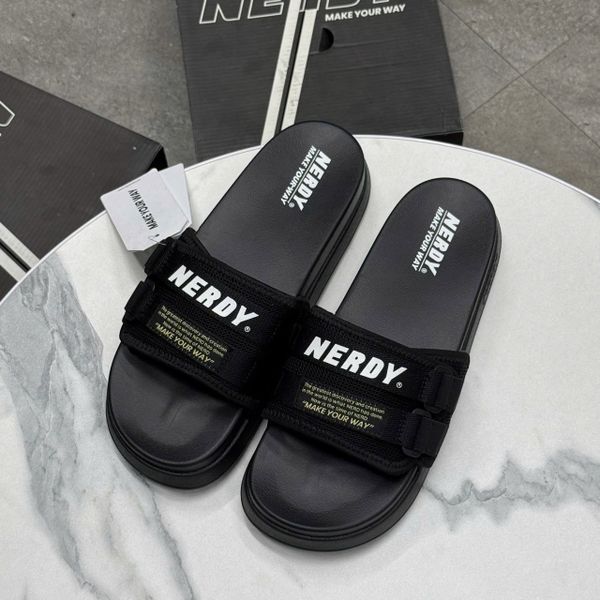 338 - Dép Nerdy Fabric Handle ‘Black’ - PNEU21AEO10106