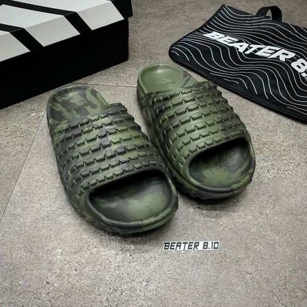 923 - Dép Adidas Adilette Blackout Grid - Stone Camo Slide