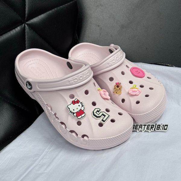 Dép Sandal Clog Unisex Crocs Baya Barely Pink - 10126 - 1043