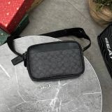 995 - Túi Đeo Chéo COACH Graham Crossbody Bag In Signature Canvas Black - CV921