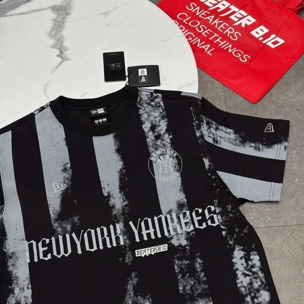 994 - Áo thun New Era New York Yankees Black & White Stripe Wash - 13556529