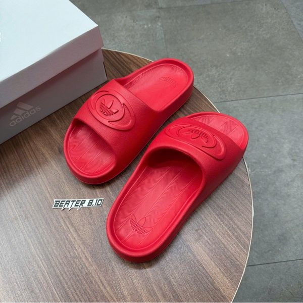 917 - Dép Adidas Adilette Trefoil Badge Slide Green - Red