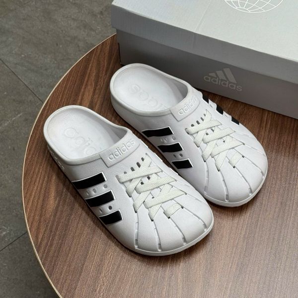 390 - Dép Sục Adidas Adilette Clogs White Black - FY8970