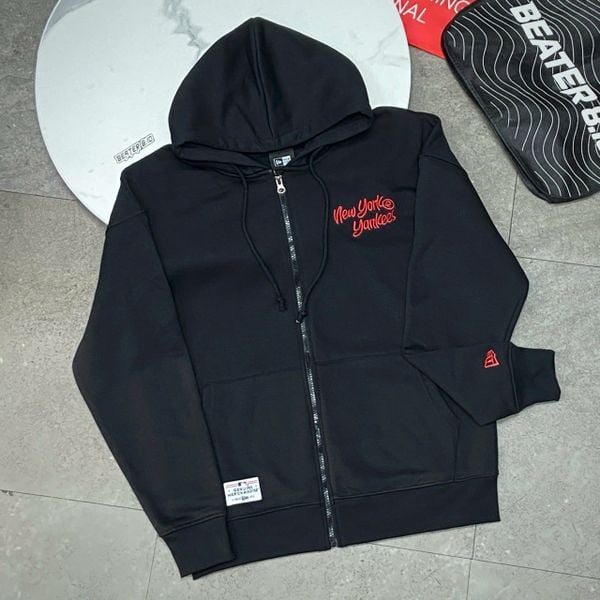963 - Áo Khoác Zip New Era New York Yankees Black Red - 17224368