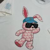 297 - Áo MLB Rabbit Short Sleeve NY Yankees White - 3ATSQ0131-50CRS