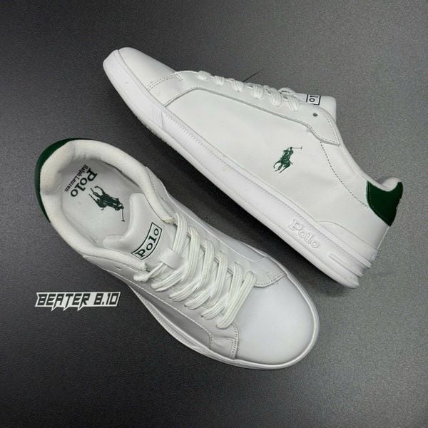 535 - Giày Polo Ralph Lauren Heritatage Court II màu trắng xanh - 0200017659K23