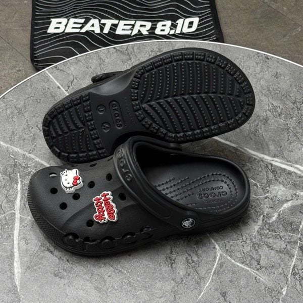 417 - Dép Sandal Clog Unisex Crocs Baya (Trắng / Đen)