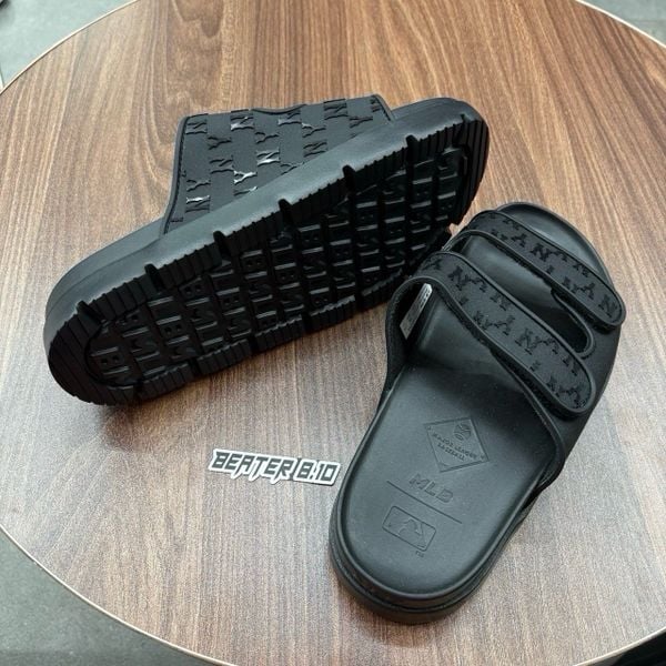 495 - Dép Quai Ngang MLB Chunky Bouncer Two Strap New York Yankees Đen - 3ALPCBT33-50BKS