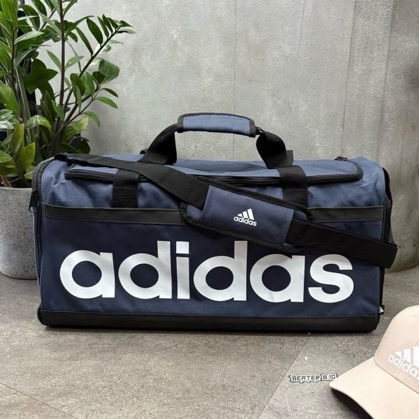 Túi Adidas Duffel Linear Essentials Shadow Navy Cỡ Vừa - HR5349 - 1376