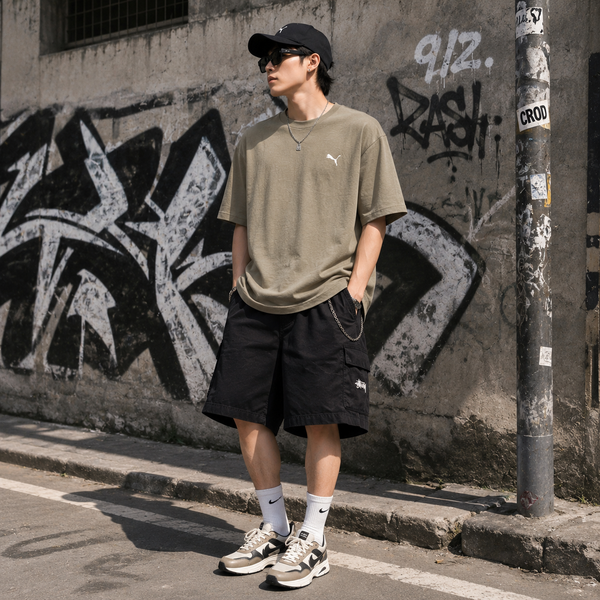 Áo Thun Puma  Wardrobe Ess Oversized Beige - 629646-83 - 1354