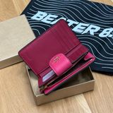 850 - Ví Coach Medium Corner Zip Wallet In Signature Canvas Pink Khaki - C0082