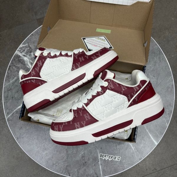 696 - Giày MLB Chunky Liner Classic Monogram NY Maroon - 3ASXCMN4N-50RDD