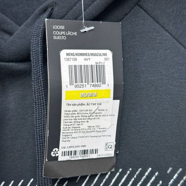 Áo Hoodie Under Armour Men's Project Rock Rival Fleece Hoodie - 1367109-001 - 1271