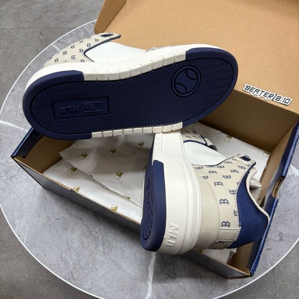 262 - Giày MLB Chunky Liner Mid Monogram Boston Beige - 3ASXLM13N-43BGL