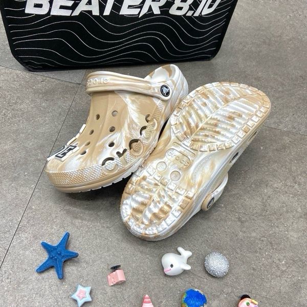 934 - Dép Sandal Clog Unisex Crocs Baya Marbled Nâu Tie Dye - 206935-2ZM