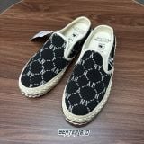 391 - Giày MLB Mule Playball Dia Monogram NY 'Black White' - 3AMUMDB2N-50BKS