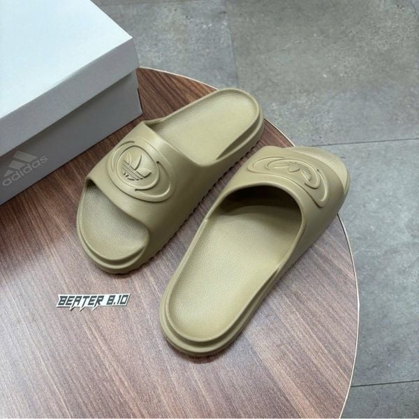 915 - Dép Adidas Adilette Lite Slides Trefoil Logo Brown Beige