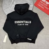 973 - Áo Hoodie Fit Fleece Zip Up Fear of God Essentials Classic 'Jet Black' 2025 - 192AS254780F