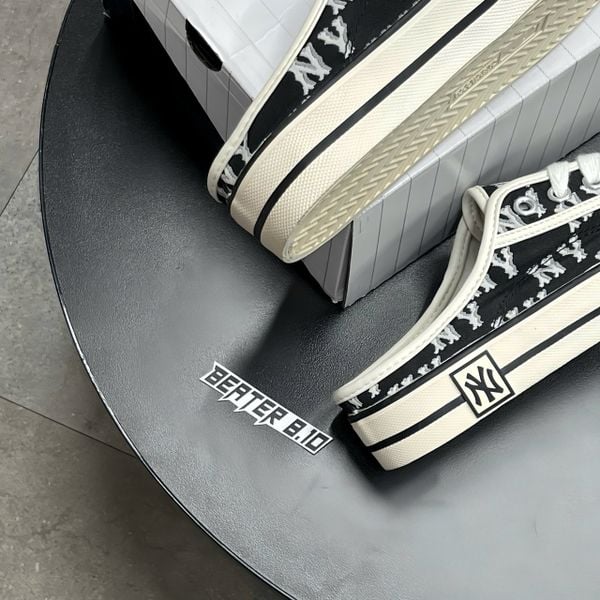 484 - Giày MLB Mule Playball Unisex Đế Bệt Dia Monogram Đen - 3AMUPBM3N-50BKS