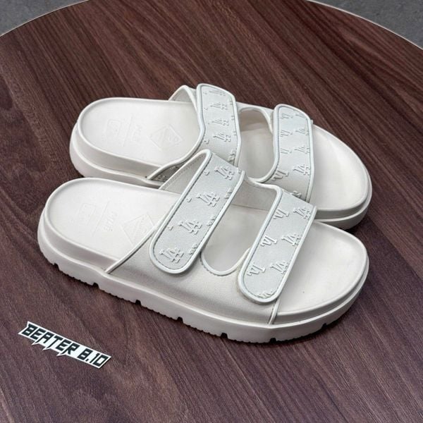 494 - Dép Quai Ngang MLB Chunky Bouncer Two Strap LA Dodgers Trắng - 3ALPCBT33-50WHS