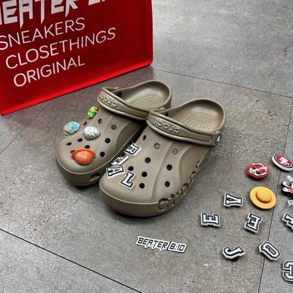 Giày Sandal Clog Unisex Crocs Baya - Khaki - 10126-2V3 - 932