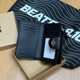 Ví Coach Medium Corner Zip Wallet In Signature Canvas Khaki Black - C0082 - 848