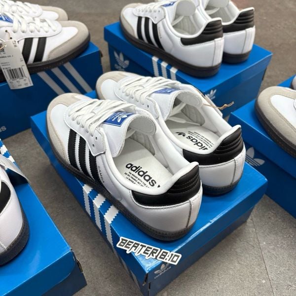 352 - Giày Adidas Samba OG White Black Gum - B75806