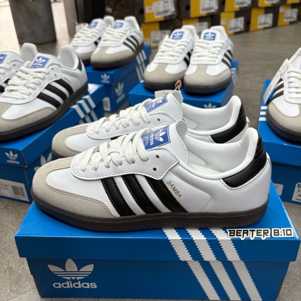 352 - Giày Adidas Samba OG White Black Gum - B75806