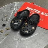 418 - Dép Sandal Clog Unisex Crocs Classic (Black/ White/ Bone/ Blue)