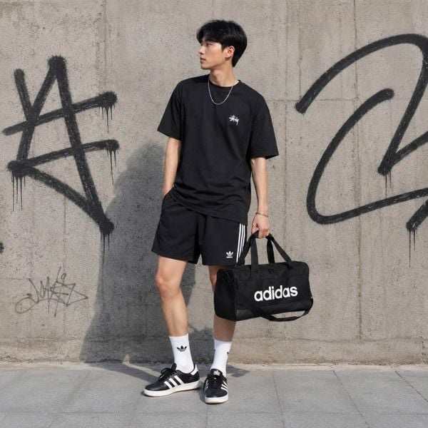 Túi Adidas Duffel Logo Essentials Black Cỡ Nhỏ - GN2034 - 1368