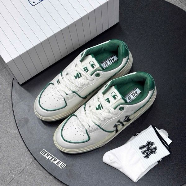 161 - Giày MLB Chunky Liner Green New York Yankees - 3ASXCA12N-50GNS