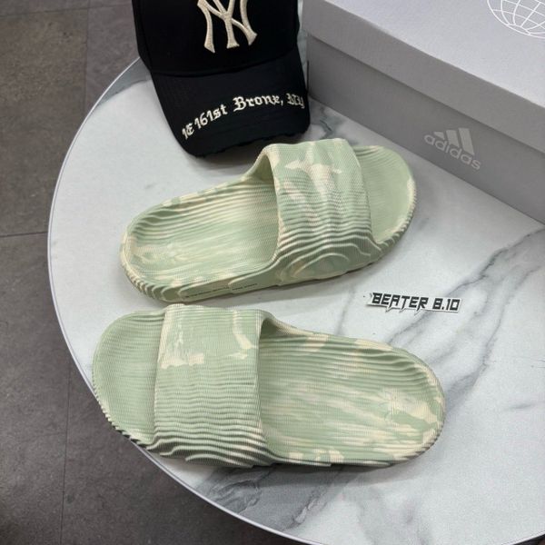 320 - Dép Quai Ngang Adilette 22 Linen Green / Cream White - IG5917