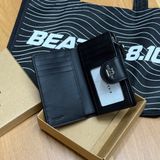 844 -  Ví Coach Medium Corner Zip Wallet In Signature Canvas Black - C0082