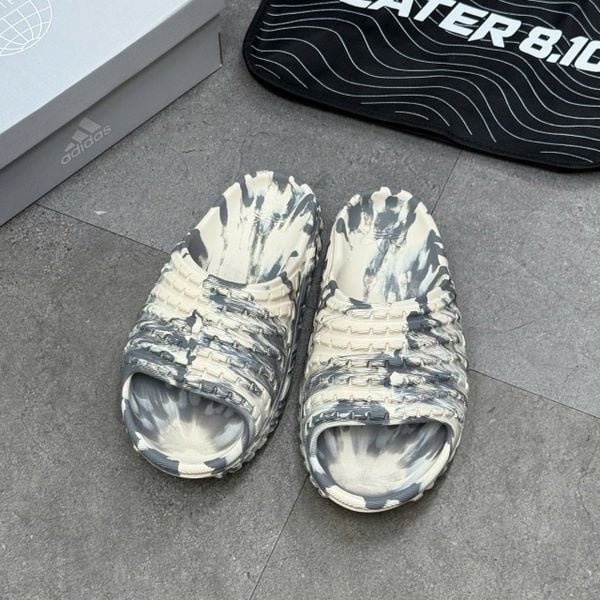 923 - Dép Adidas Adilette Blackout Grid - Stone Camo Slide