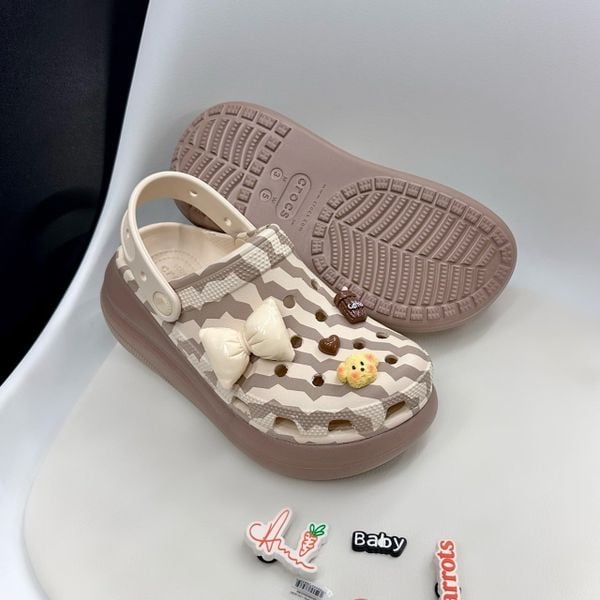 Giày Clog Unisex Crocs Crush Easy Chic - Latte - 211974-2Q9 - 1138