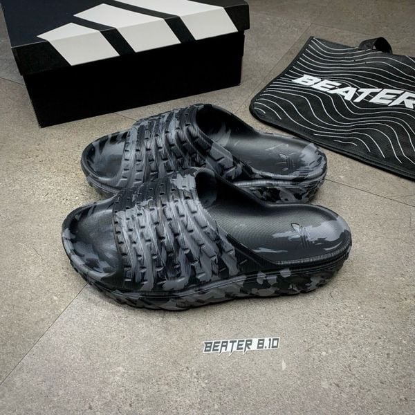 923 - Dép Adidas Adilette Blackout Grid - Stone Camo Slide