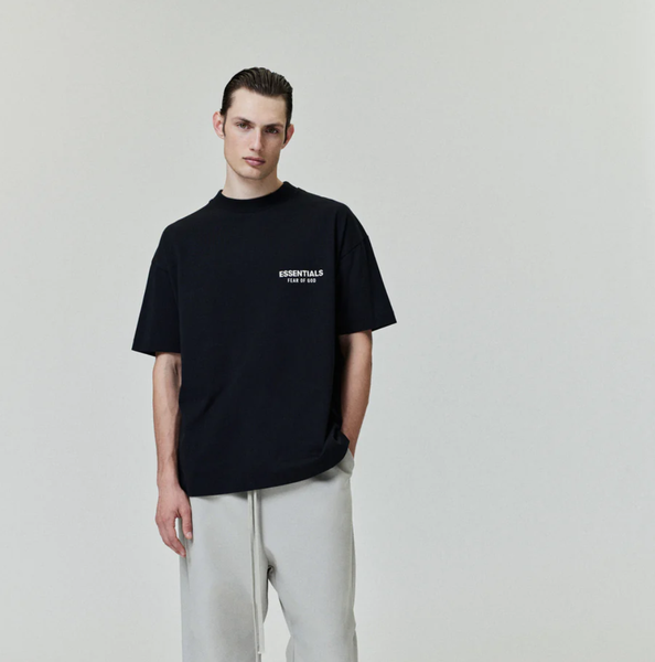 899 - Áo Fear of God Essentials Jersey Crewneck T-Shirt Black SS25 - 125HO244360F