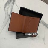 855 - Ví Coach Slim Bill Canvas Dáng Gập Đứng, Card Holder DARK SADDLE